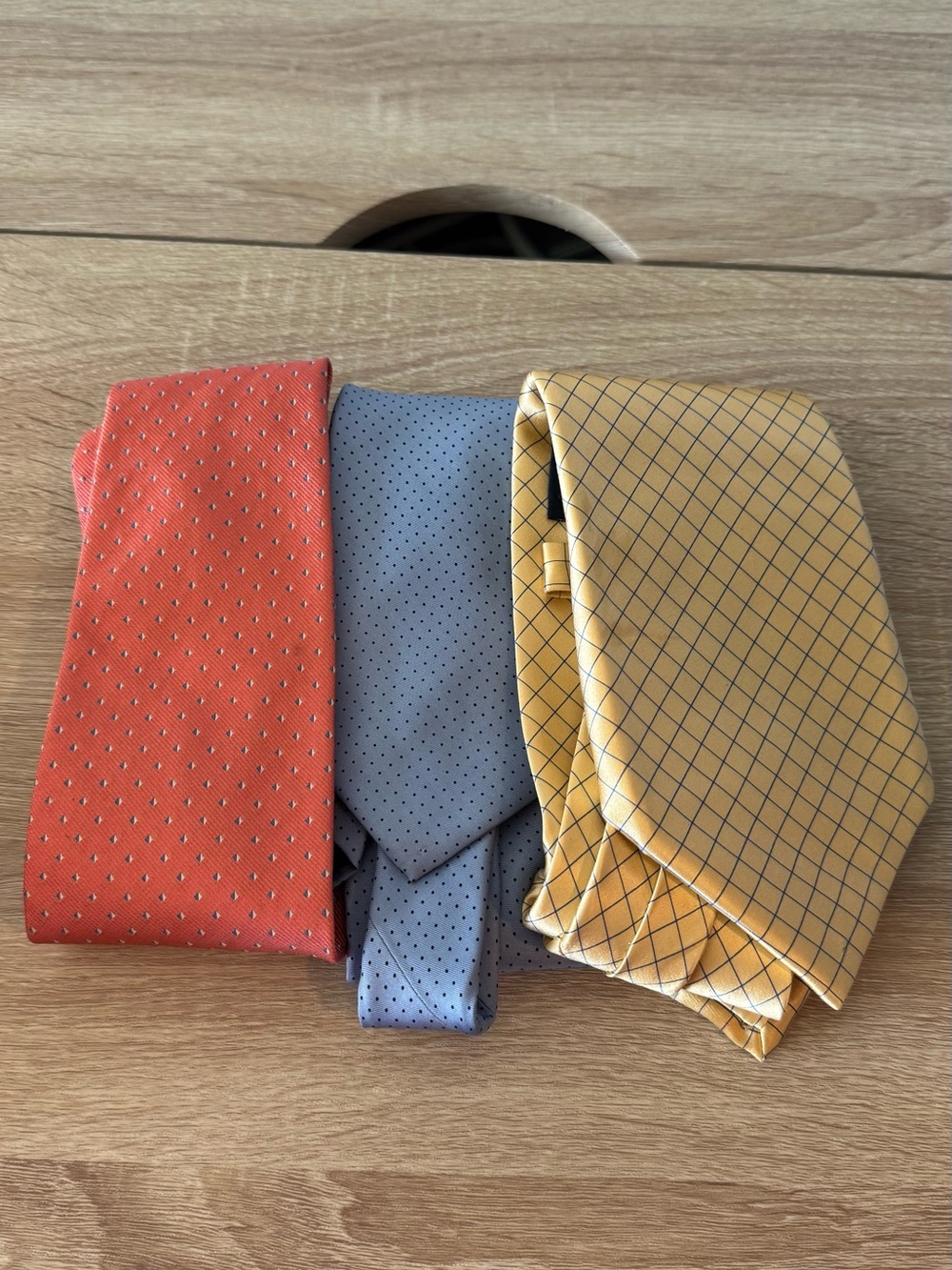 Brooks Brothers Orange, Blue & Yellow Tie Trio